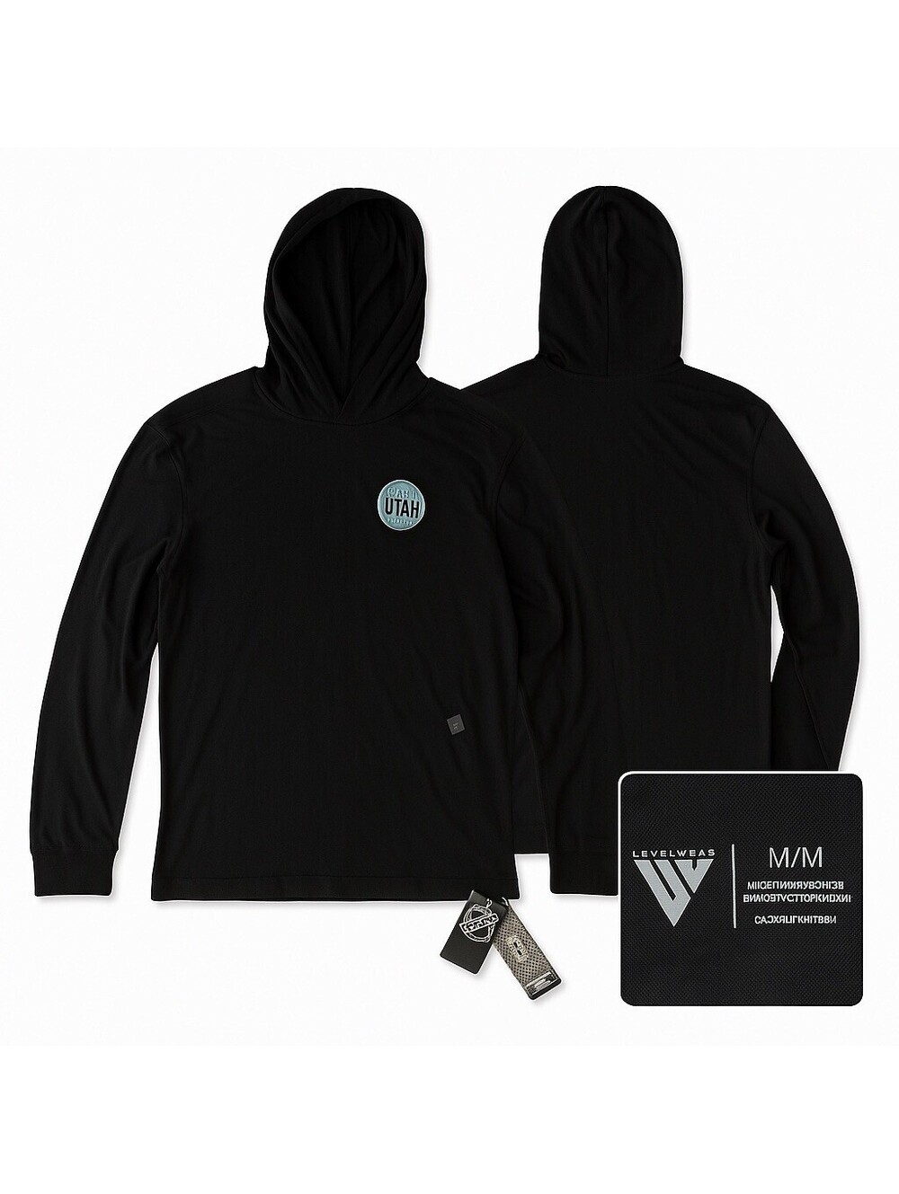 Utah Hockey Club NHL Hoodie Levelwear Black Medium Men’s Long Sleeve Pullover